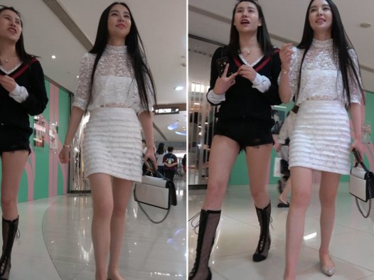 4K – 街拍美腿姐妹双人行 [2.18 GB/MP4]