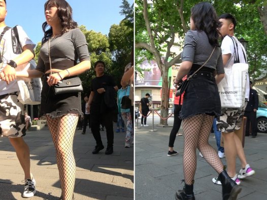 4K – 街拍网袜、短裤妹子 [1.24 GB/MP4]