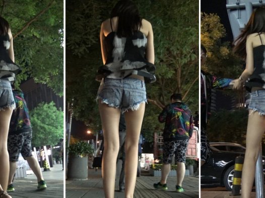 4k超清，夜幕下街拍超短热裤美眉 [1.55 GB]