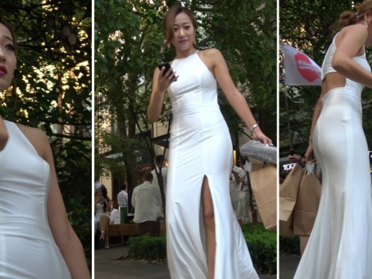 4k超清，街拍婉约大方长裙丰臀颜值甜美女神 [2.42 GB]