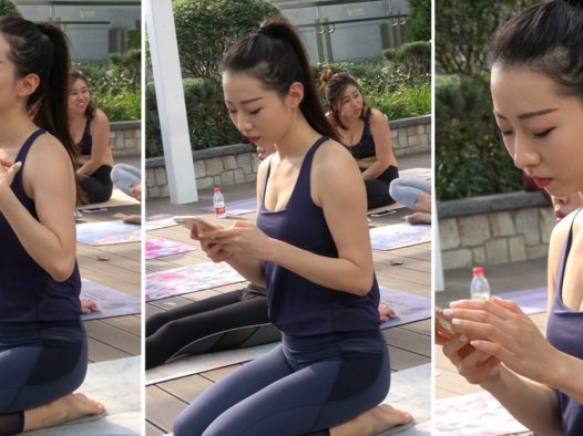 4K – 练习瑜伽的高颜值瑜伽紧身裤女孩！[2.51 GB]