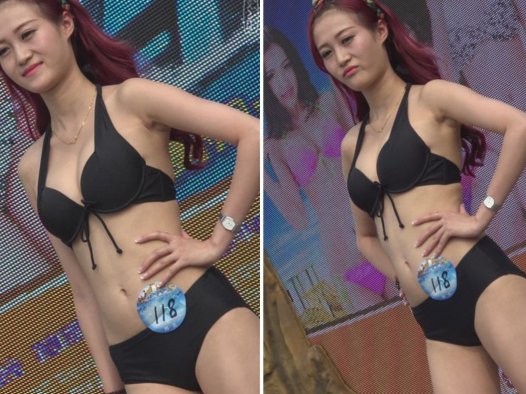 4k-黑色性感比基尼泳装美女MM