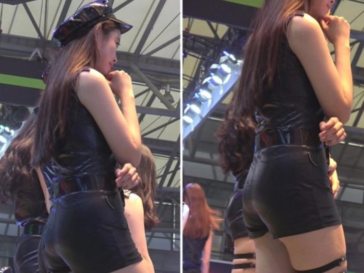 皮衣皮裤长腿showgirl美女