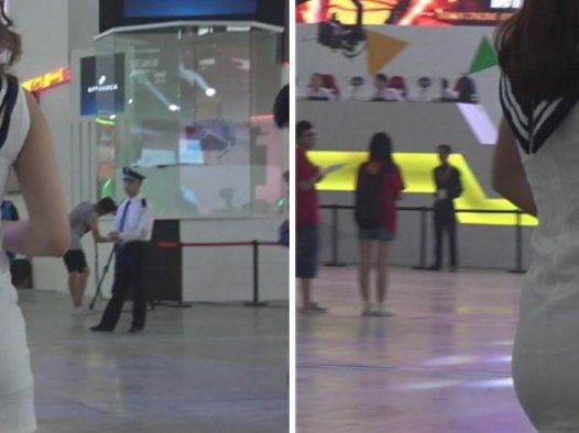 chinajoy现场拍摄两位长腿高跟鞋女神姐姐