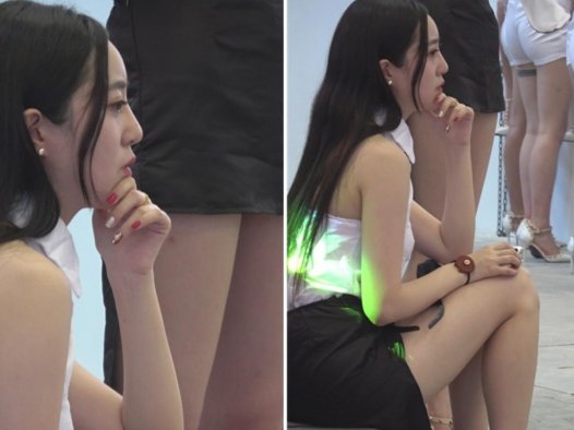 长腿高跟鞋美女showgirl累啦休息下