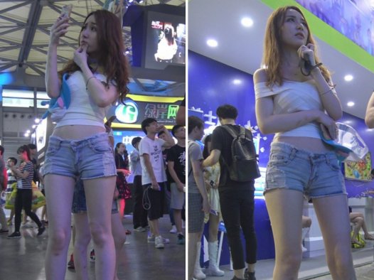 4k-颜值颇高的长腿牛仔热裤美女，热心的服务 [2.79 GB]